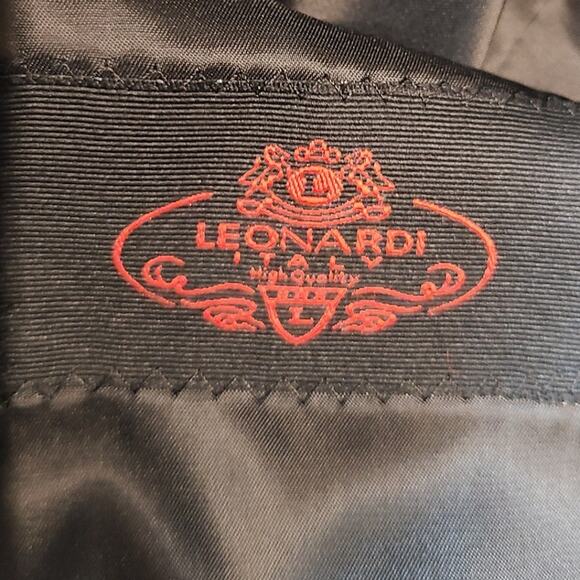 Leonardi Italy Black Velour Blazer Sports Coat Jacket Men's Size L Academia 2492 - Picture 3 of 9